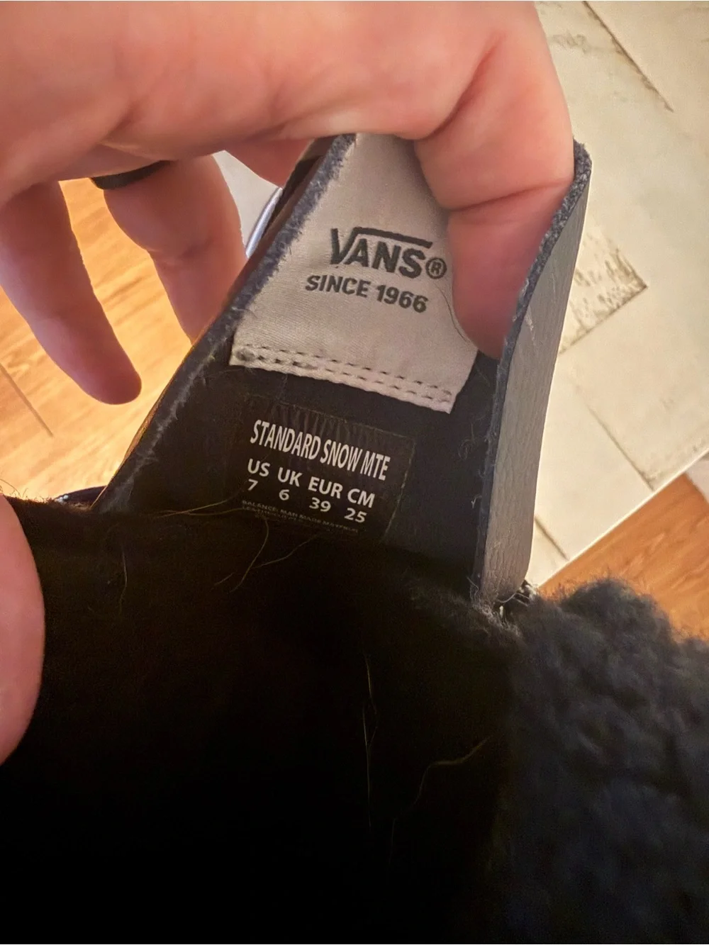 Vans Black Winter Lace-Up Boots with Green Stripe